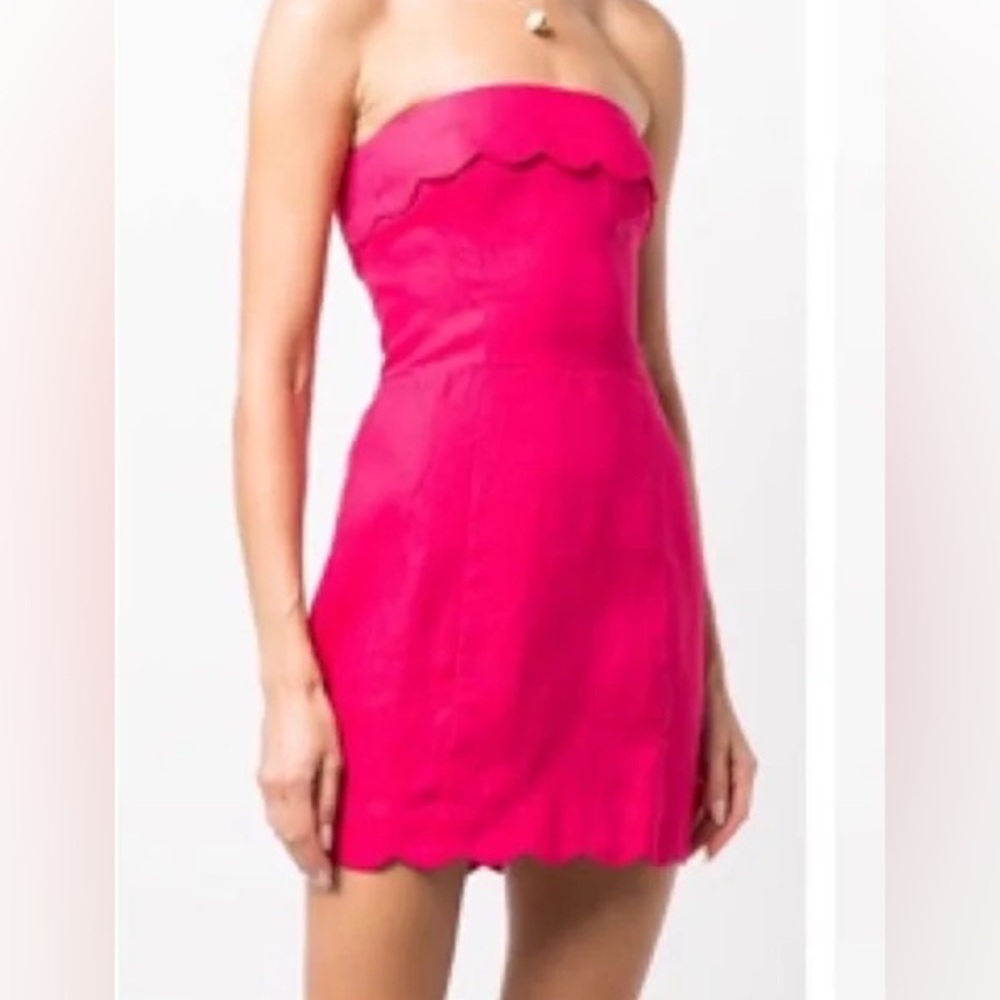 Reformation Pink Strapless Sheath Dress for Cocktail